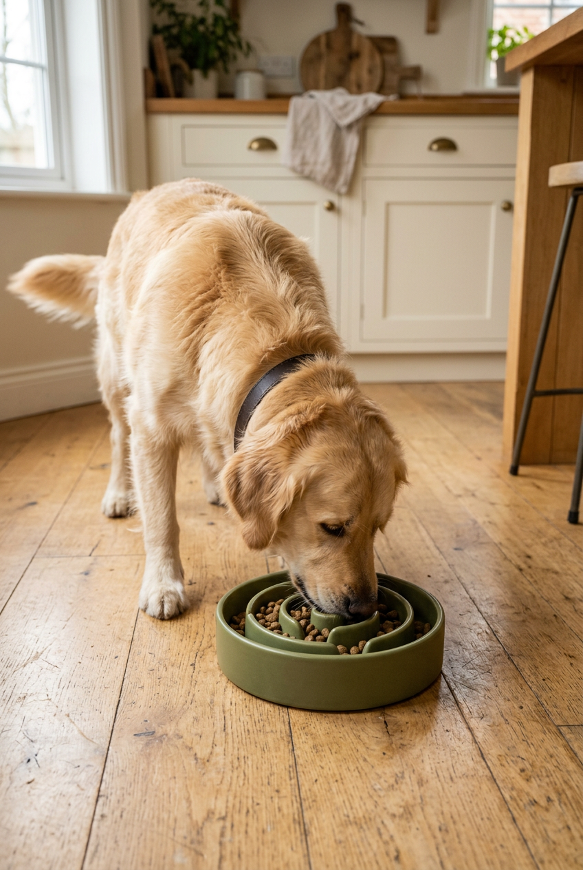 Lifestyle photo of Slow Feeder Dog Bowl – Anti-Gulp